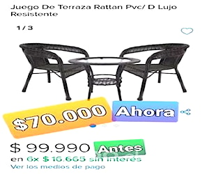 juego de terraza nuevo