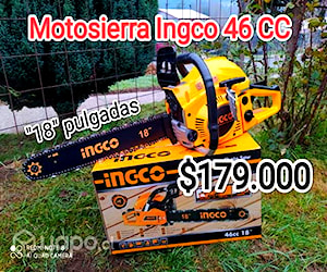 Motosierras Ingco 46 cc y espada de 18 pulg