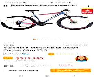 Bicicleta Vision Cooper MTB aro 27.5