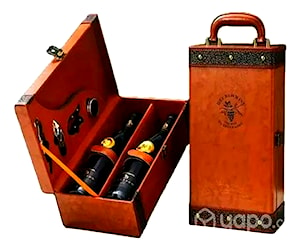 <p>Caja Para Vinos Maleta De Cuero Regalo Con Accesor</p>