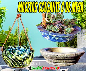 Macetas O Maceteros De Yeso Y Concreto Colgantes O