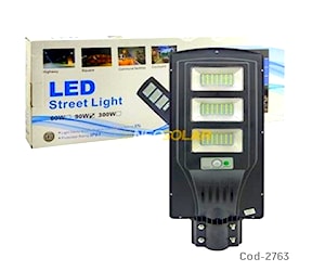 Foco Led Calle 90w Con Panel Solar