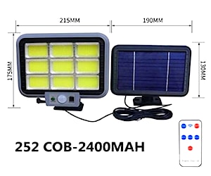 Luz Solar Led Sensor Movimiento Control Remoto