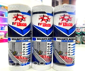 Silicona "fibra" acrilica blanca pintable 300 ml