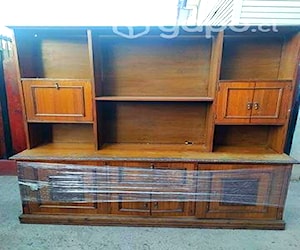 Mueble encimera biblioteca con bar