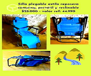 Silla reposera reclinable de camping