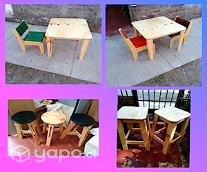 Mesa y sillas para niños