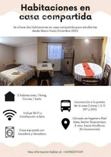 <p>Se arrienda pieza equipada a estudiantes</p> image