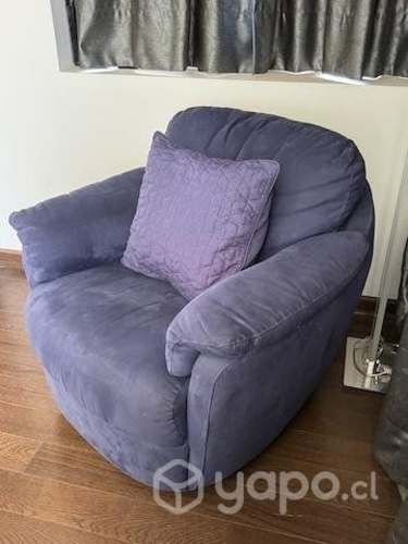 <p>Sillón individual lectura color azul</p>