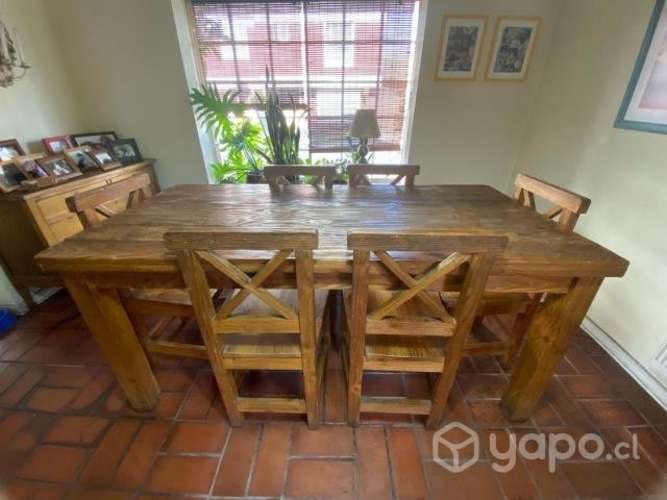 <p>Comedor madera pino oregón rústico</p>