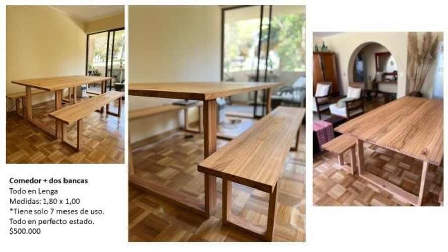 <p>Mesa comedor + dos bancas</p>