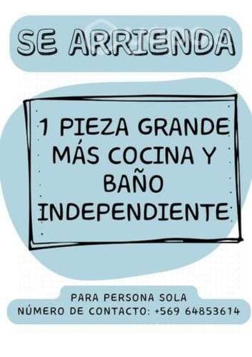 <p>Se arrienda pieza grande más cocina y baño</p>