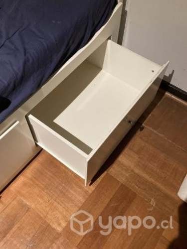 <p>Cama single/ doble y almacenaje, hemnes (Ikea)</p>