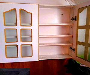 <p>Repisero con puertas, multiuso,firme,disponible</p>