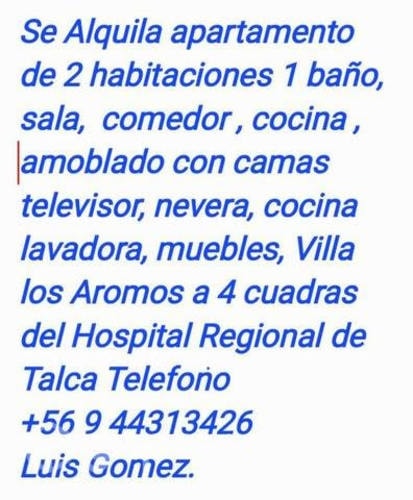 <p>Arriendo piezas cerca del HOSPITAL REGIONAL DE TAL</p> image