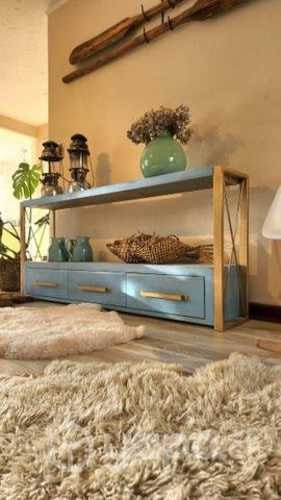 <p>Mueble TV rack 3 puertas azul</p>