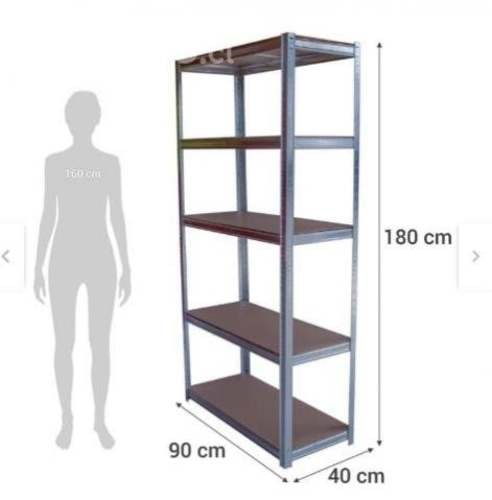 <p>Estante metálico 5 repisas 180x90x40 cm</p>