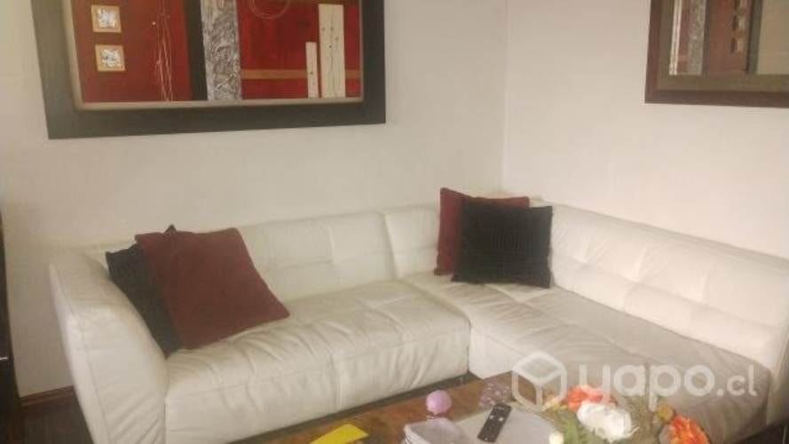 <p>Sofa cuero blanco</p>