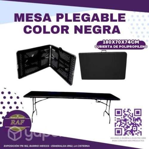 <p>Mesa plegable negra</p>