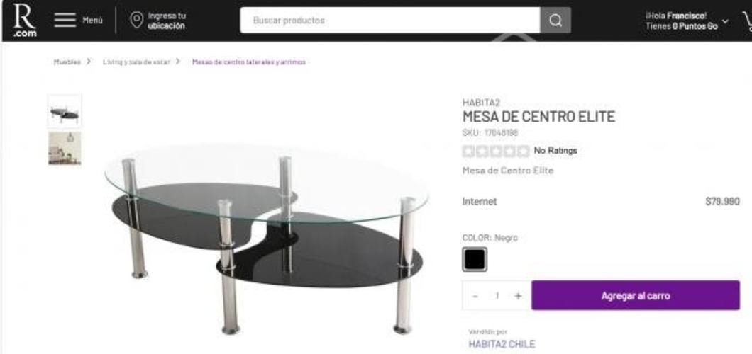 <p>Mesa de centro Elite</p>