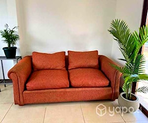 <p>Sofa 2 Cuerpos Tela -Sillon de Pluma color Salmon</p>