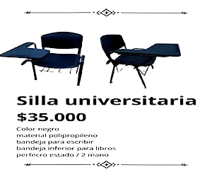 <p>Sillas universitarias</p>