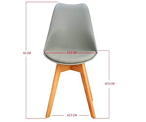 <p>Pack 2 Sillas de Comedor Eames Tulip Gris CON DETALLE</p>