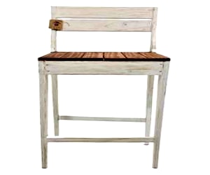 <p>Silla Bar Nogal y Blanco 100x40x40 cm Rústico TAIKKEE</p>