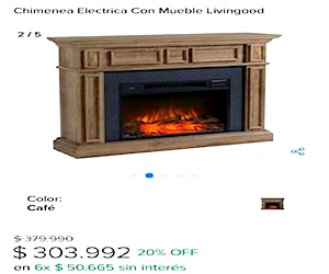 <p>Chimenea eléctrica con mueble livingood</p>