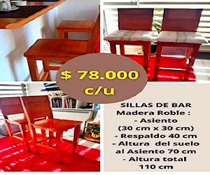 <p>"SILLAS DE BAR" GRAN OPORTUNIDAD</p>