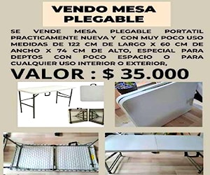 <p>"MESA PLEGABLE REBAJADA DE PRECIO "</p>