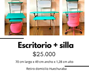 <p>Escritorio más silla</p>