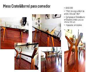 <p>mesa de comedor Create & Barrel</p>