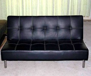 <p>Futón Ecocuero Negro</p>