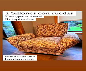 <p>2 sillones con ruedas</p>