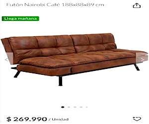 <p>Futon chocolate 188x88x89 NUEVO</p>