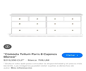 <p>Comoda Nueva 183x87x48</p>