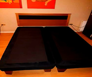 <p>cama 2 plazas mas respaldo</p>