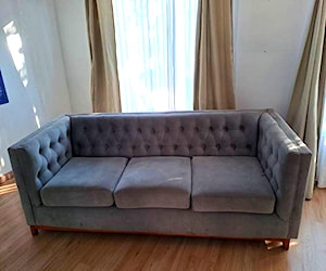 <p>SOFA 3 CUERPOS GRIS</p>