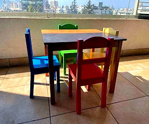 <p>Mesa y Sillas Infantiles Madera</p>