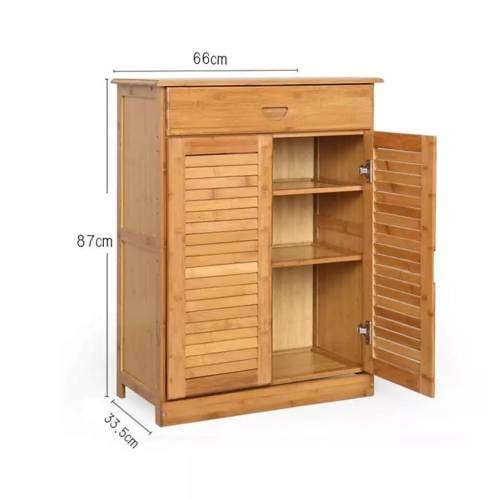 <p>Mueble organizador Bambú 2 puertas un cajón</p>