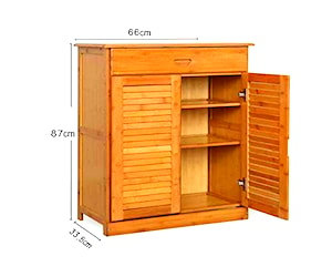 <p>Mueble organizador Bambú 2 puertas un cajón</p>