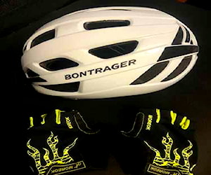 Casco Ciclismo Bontrager Solstice Cpsc Blanco con guantes MOREOK (JUNTOS)