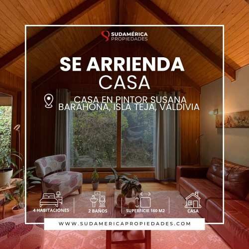 Arriendo de Casa en Pintor Susana Barahona, Isla Teja, Valdivia