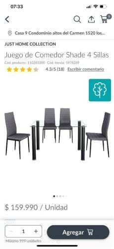 <p>Comedor 4 sillas</p>