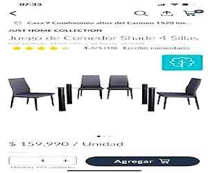 <p>Comedor 4 sillas</p>