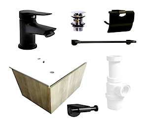 <p>Kit Vanitorio 60x46 + cubierta + accesorios</p>