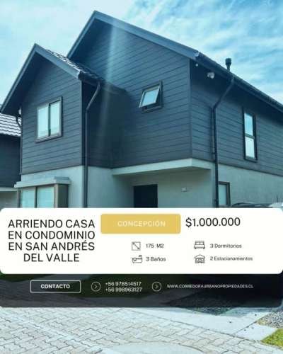 ARRIENDO HERMOSA CASA SAN ANDRÉS DEL VALLE