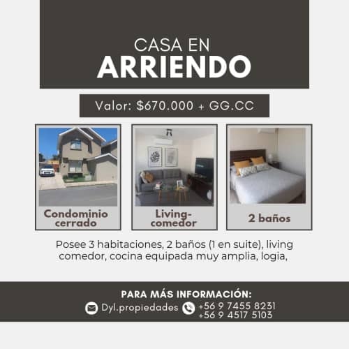 CASA EN ARRIENDO