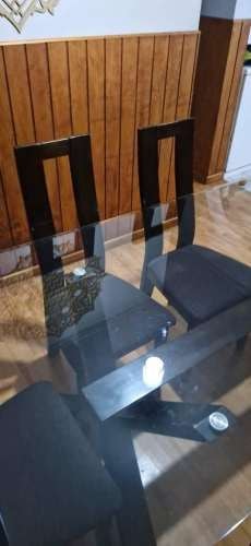 <p>Juego comedor cubierta vidrio templado</p>